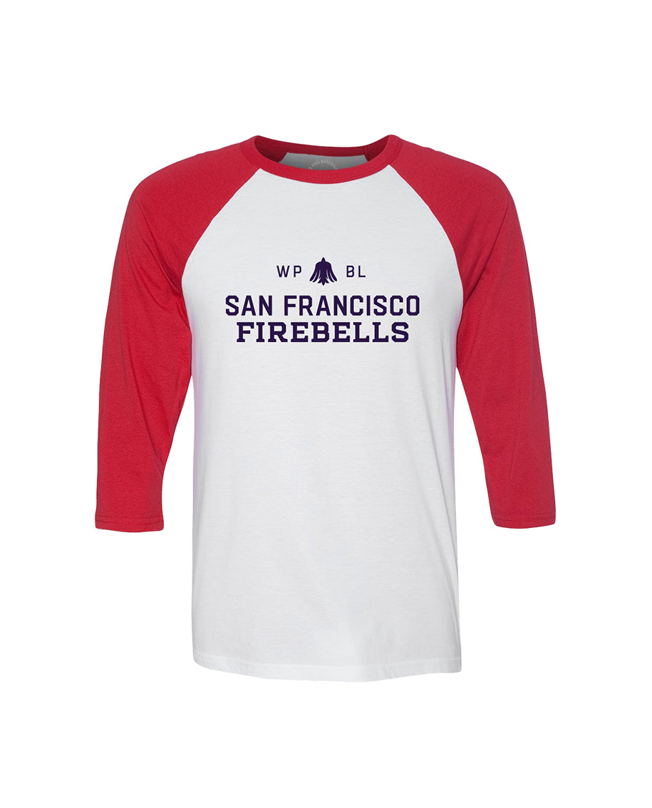 LLICA ベースボールシャツ SAN FRANCISCO Tシャツ San Francisco 3/4 Sleeve Baseball T-Shirt - Red/white – Women's