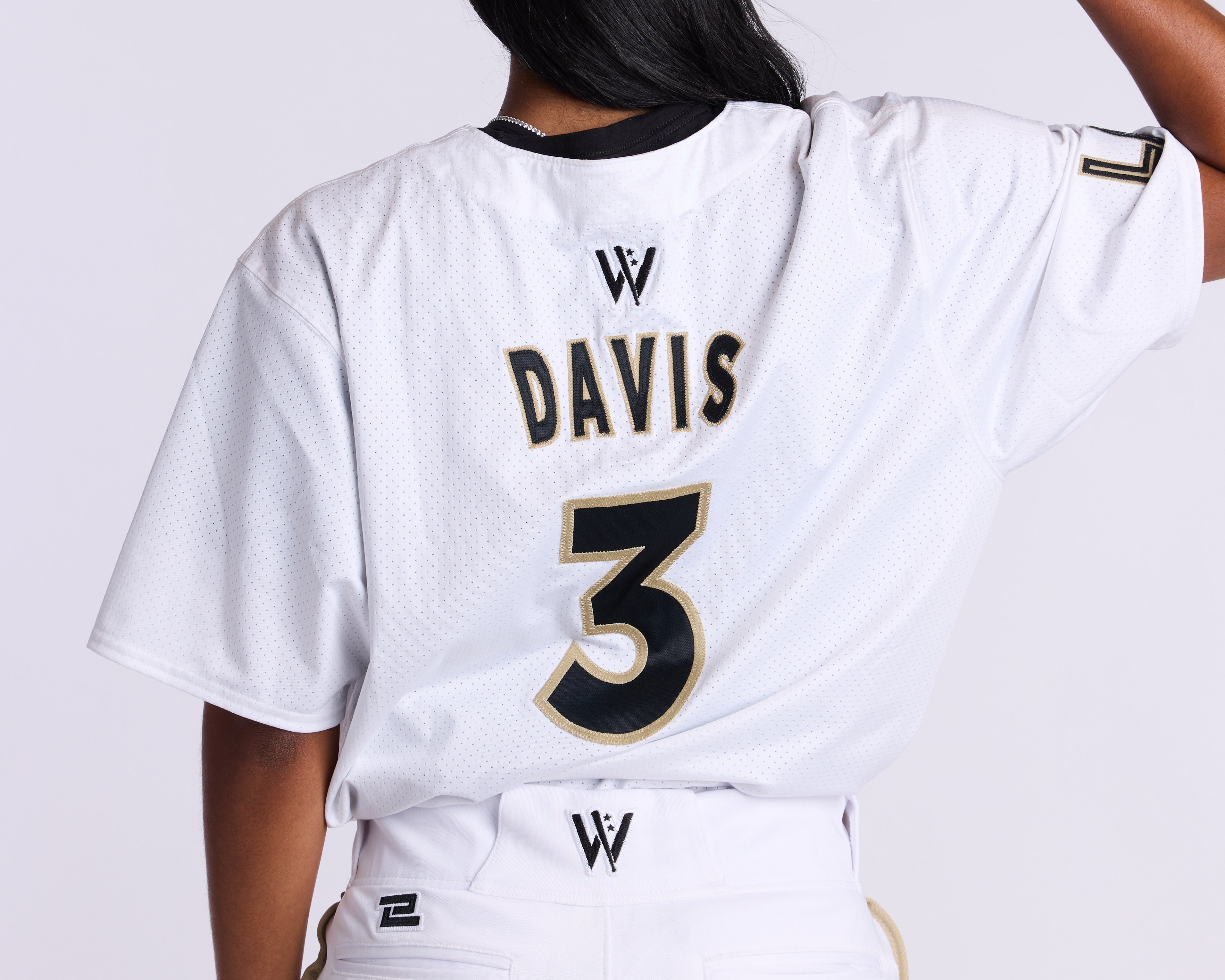 Los Angeles Mo'ne Davis #3 Official On-Field Full-Button Jersey