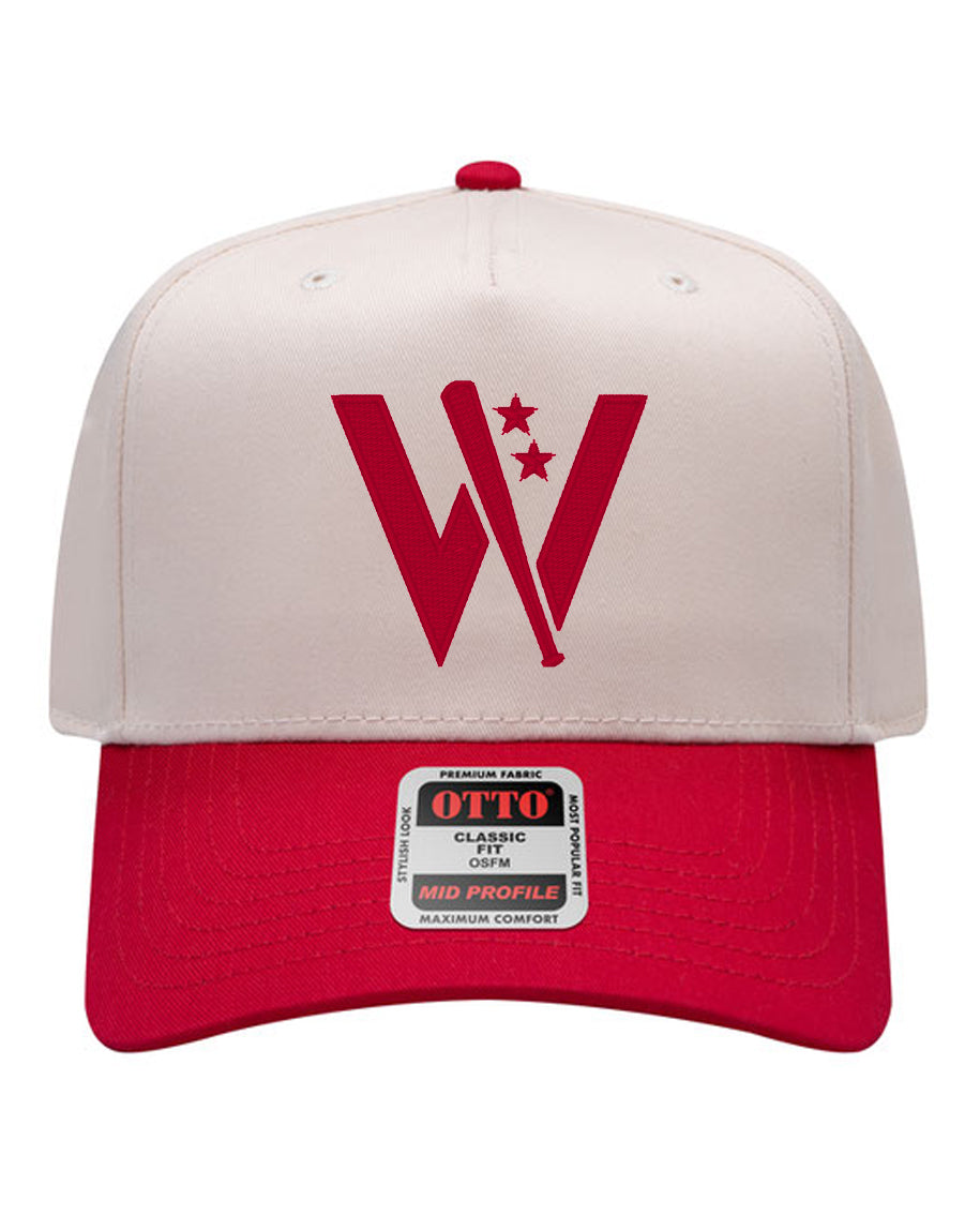 OTTO Structured Cap - Cream/Red