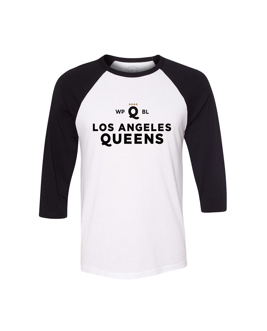 Los Angeles 3/4 Sleeve Baseball T-Shirt - Black/white