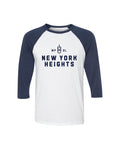 New York 3/4 Sleeve Baseball T-Shirt - Navy/white