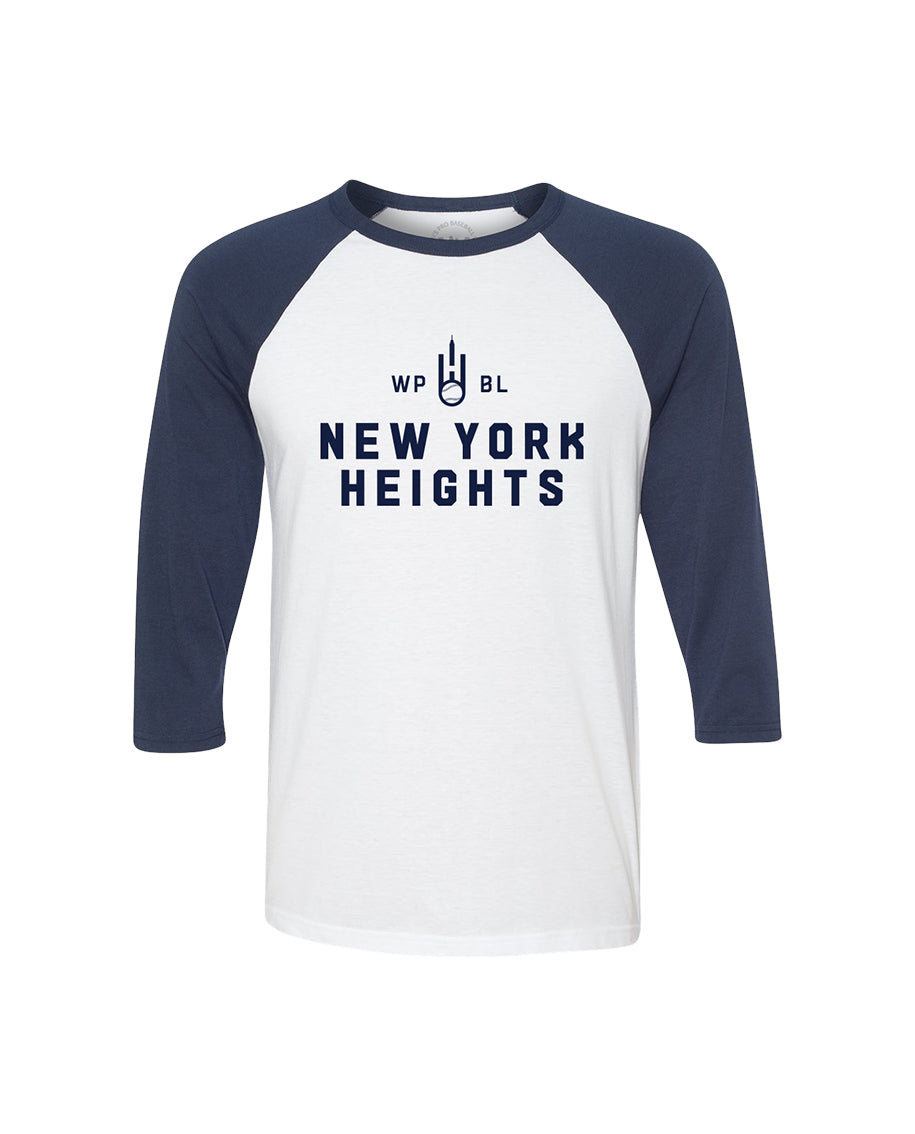 New York 3/4 Sleeve Baseball T-Shirt - Navy/white