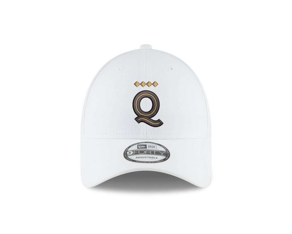 Los Angeles New Era 9FORTY Primary Logo White Cap - Front