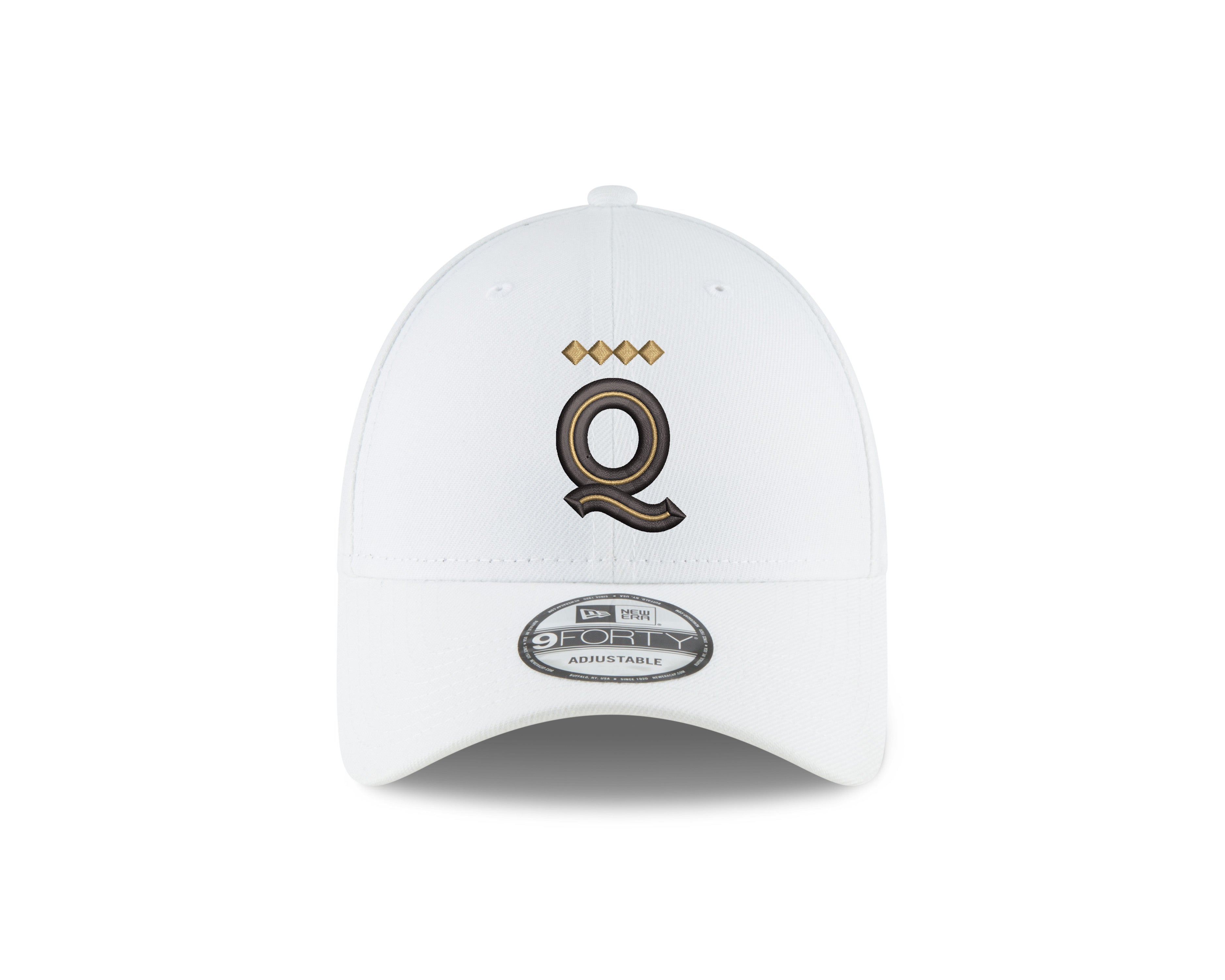 Los Angeles New Era 9FORTY Primary Logo White Cap - Front