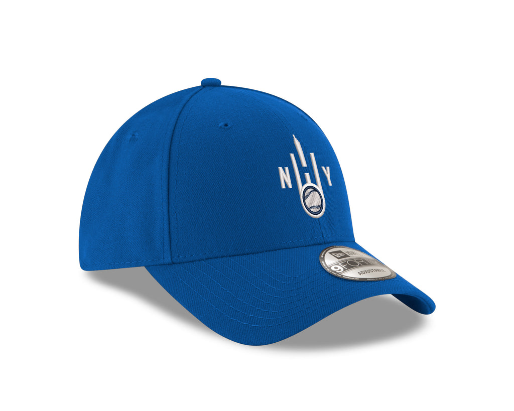New York New Era 9FORTY Primary Logo Blue Cap - Right three-quarter view