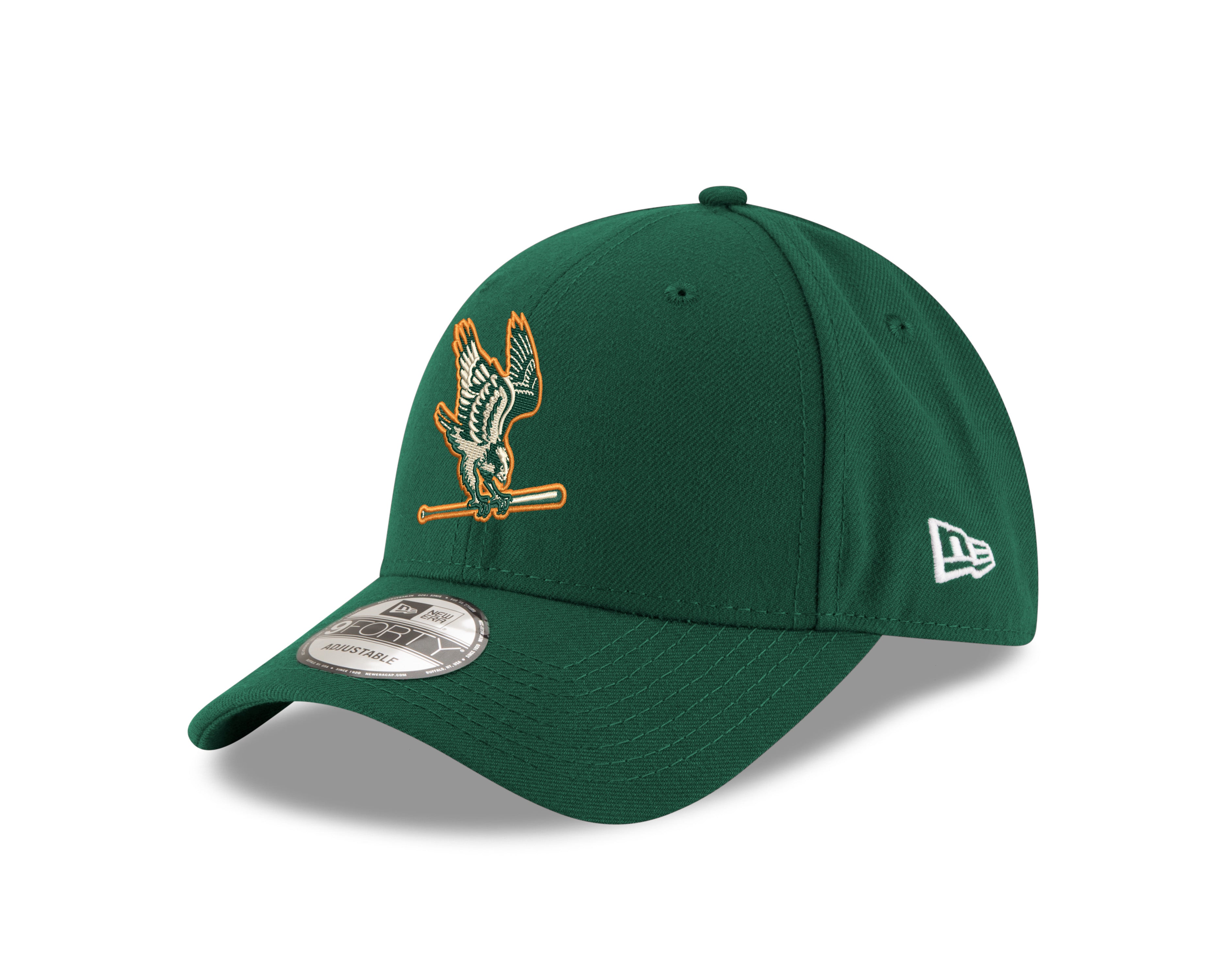 Boston New Era 9FORTY Primary Logo Green Cap - Left three-quarter view