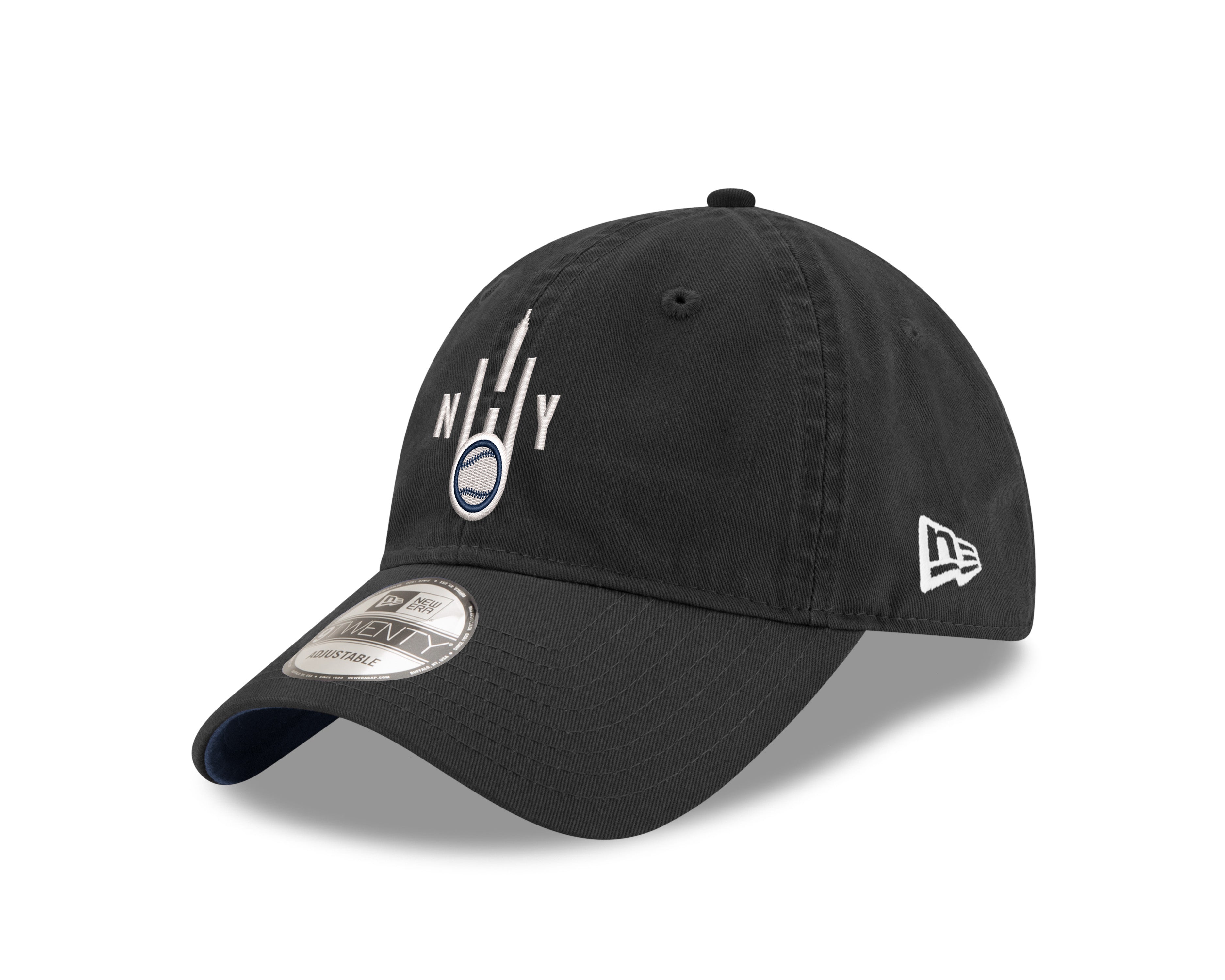 New York New Era 9TWENTY Secondary Logo Black Cap - Left three-quarter view