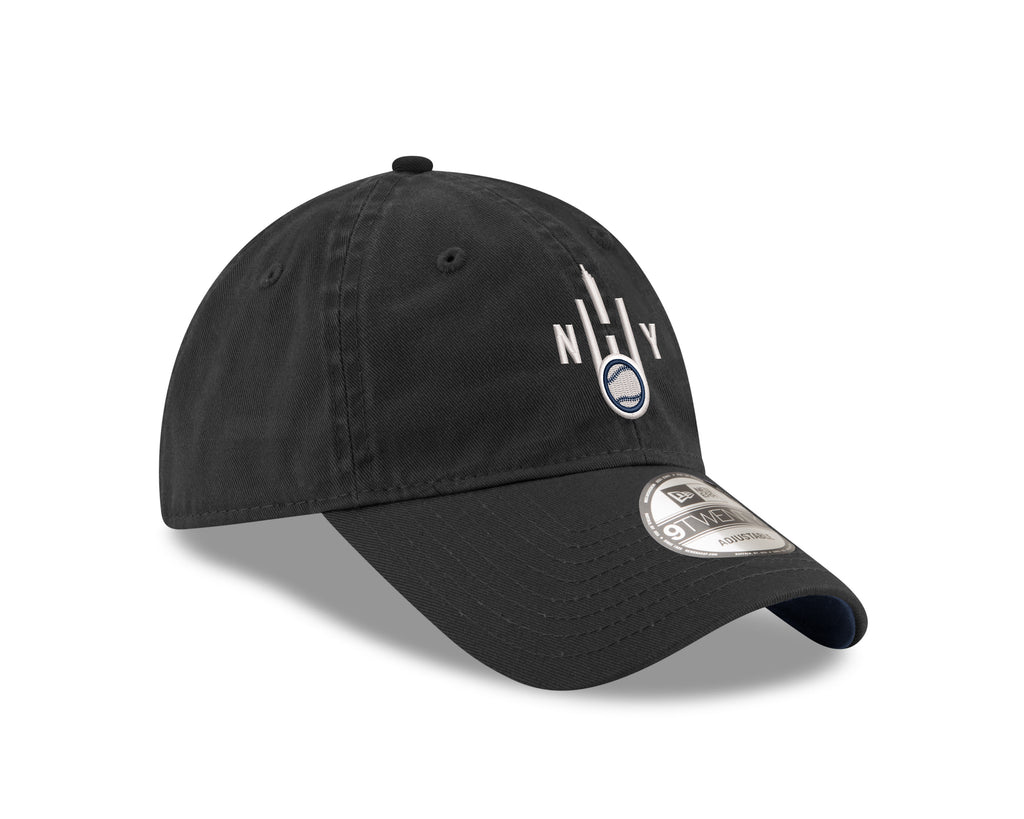 New York New Era 9TWENTY Secondary Logo Black Cap - Right three-quarter view
