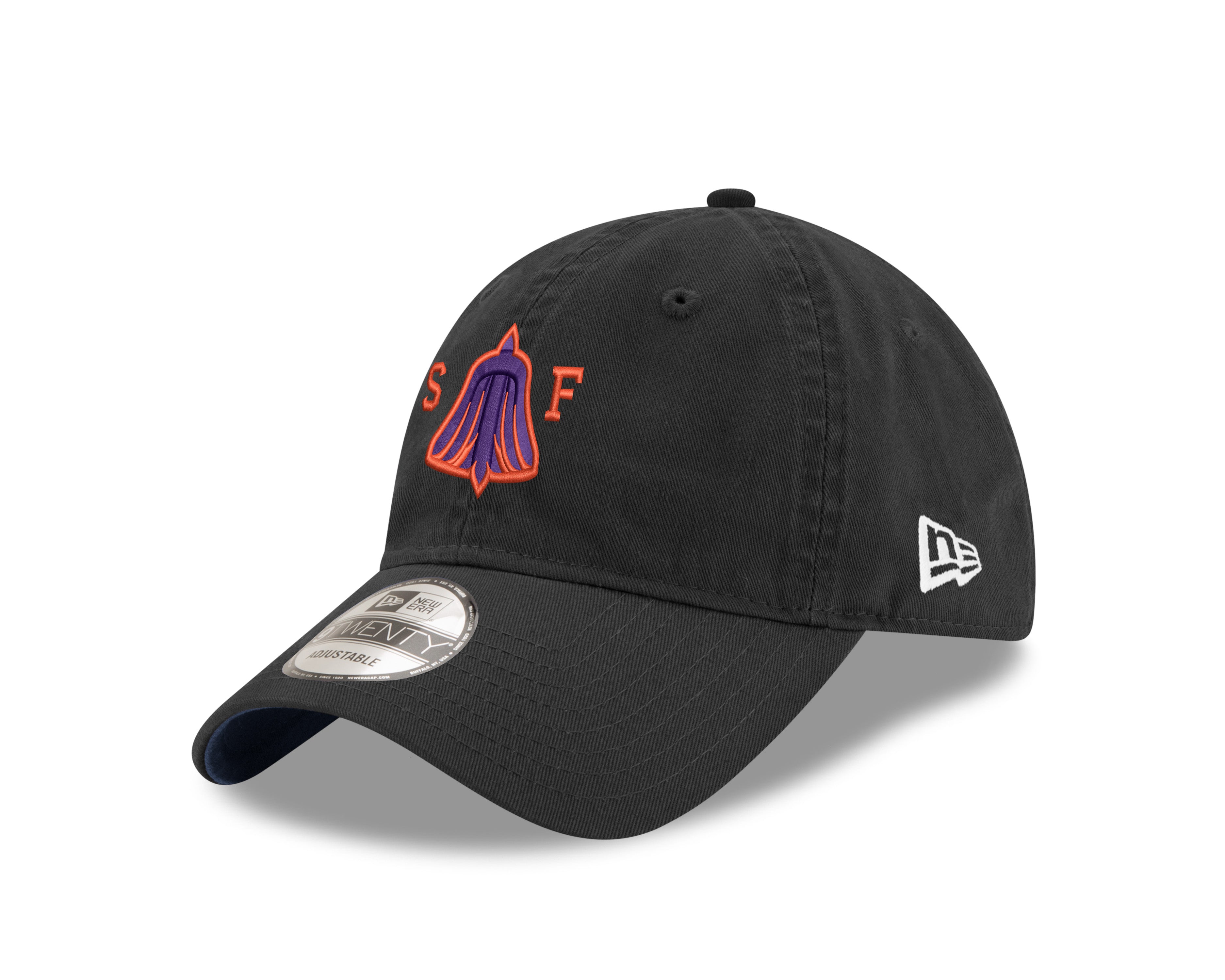 San Francisco New Era 9TWENTY Secondary Logo Black Cap - Left three-quarter view