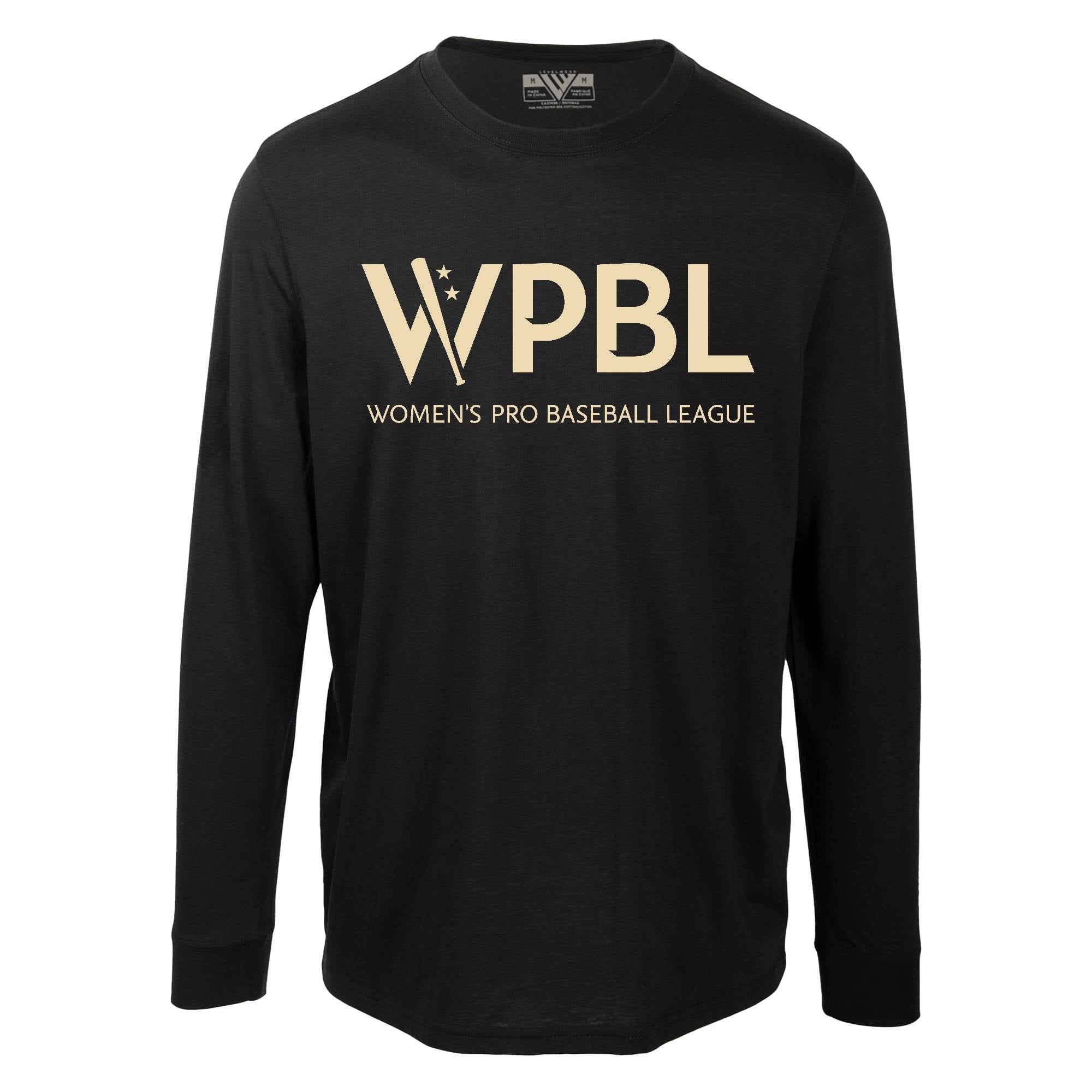 Unisex Levelwear Black WPBL Long Sleeve Shirt