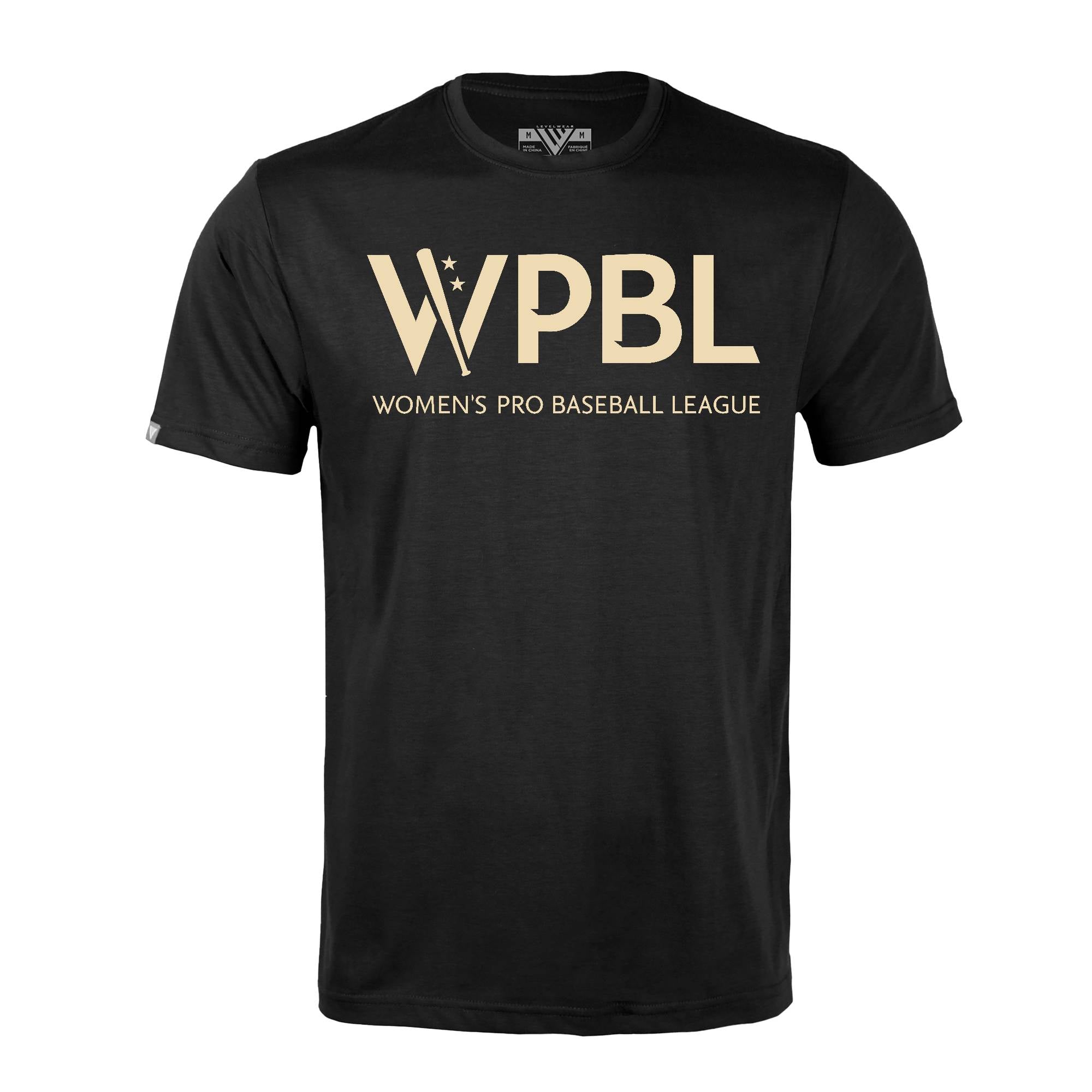 Unisex Levelwear Black WPBL T-Shirt