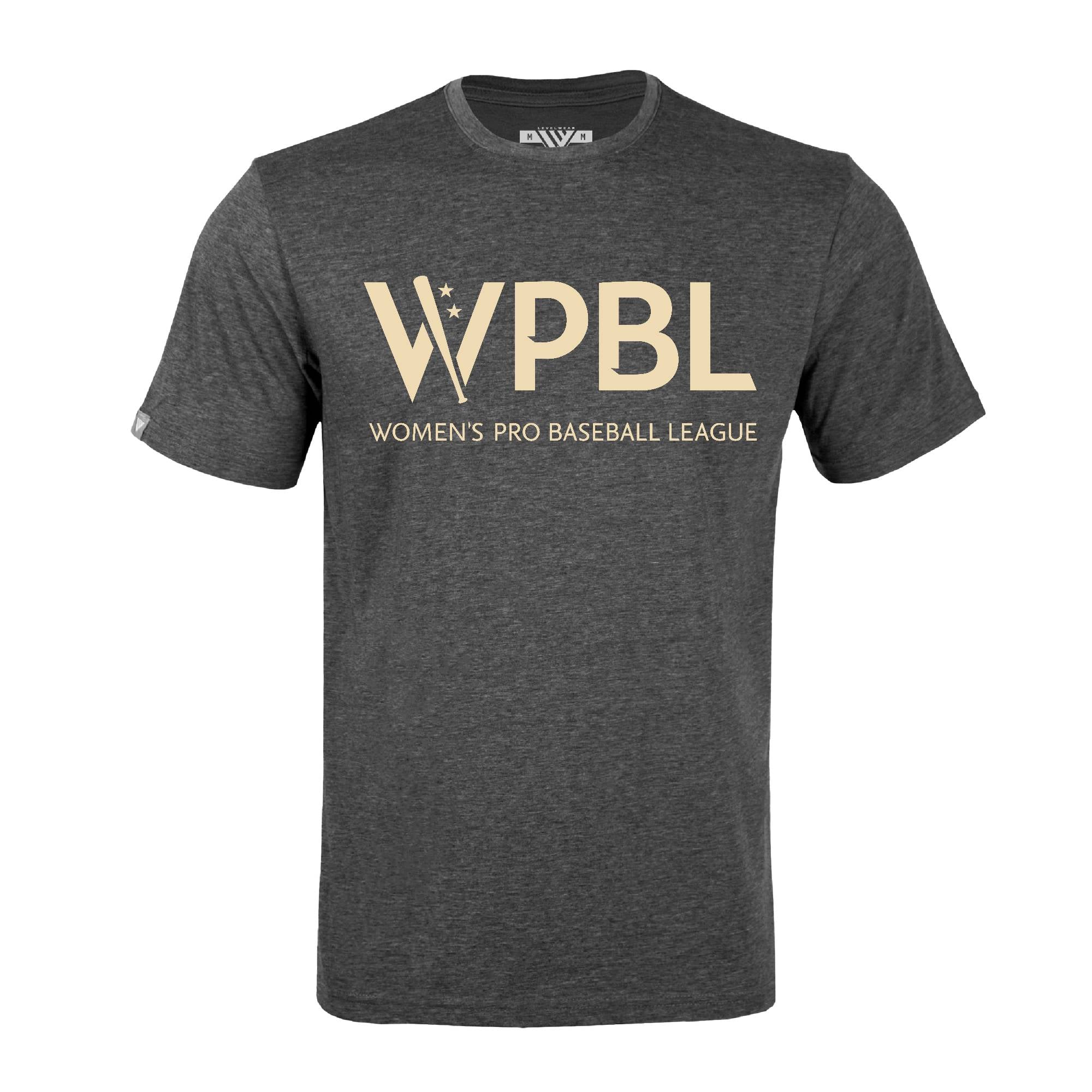 Unisex Levelwear Heather Charcoal WPBL T-Shirt