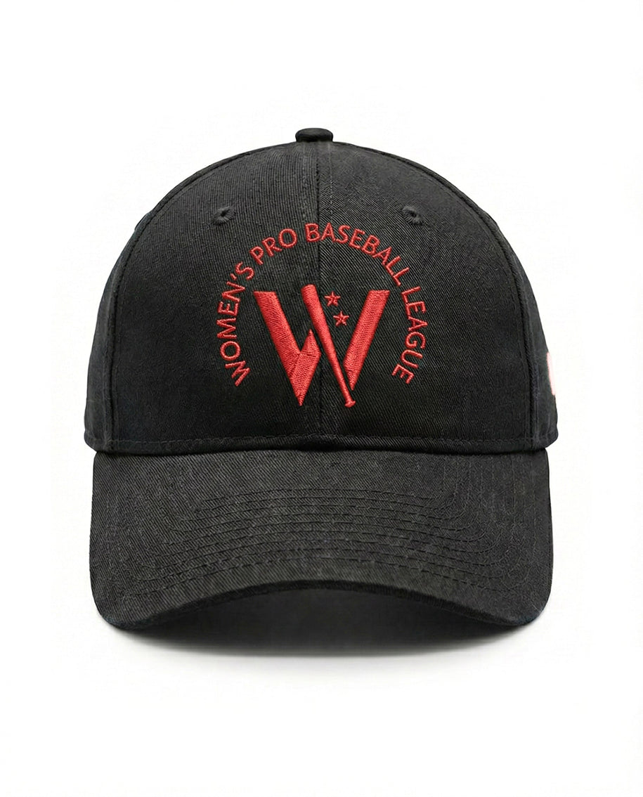 New Era Red W Logo Black 9TWENTY Cap – Women's Pro Baseball League