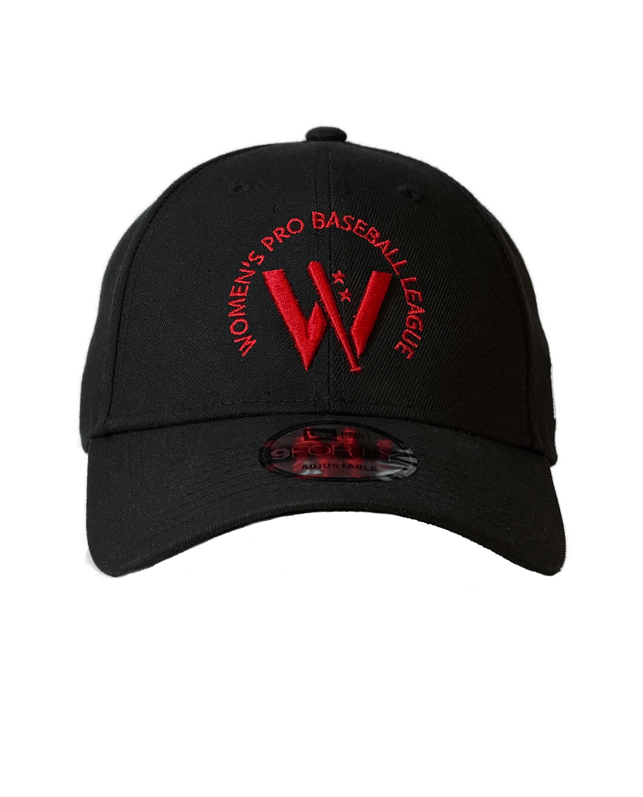 New Era Black 9Forty W Logo Cap – Women's Pro Baseball League New Era Black 9Forty W Logo Cap – Women's Pro Baseball League