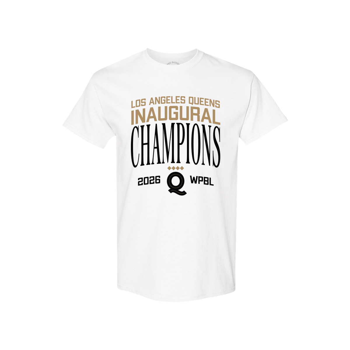Los Angeles Queens 2026 WPBL Champions T-Shirt, white