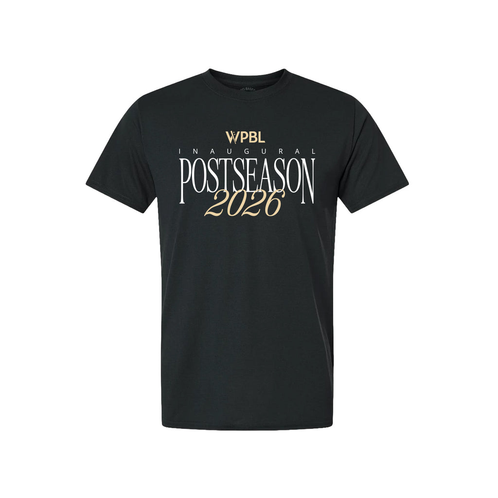 WPBL 2026 Postseason Front-and-Back T-Shirt - Black - front view