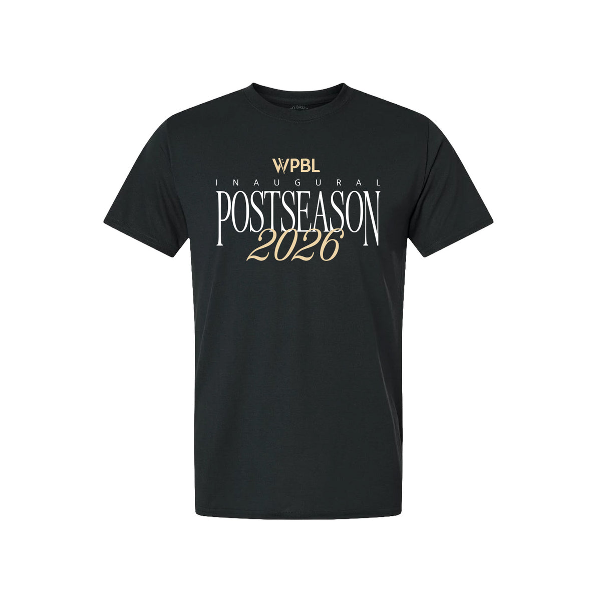 WPBL 2026 Postseason Front-and-Back T-Shirt - Black - front view