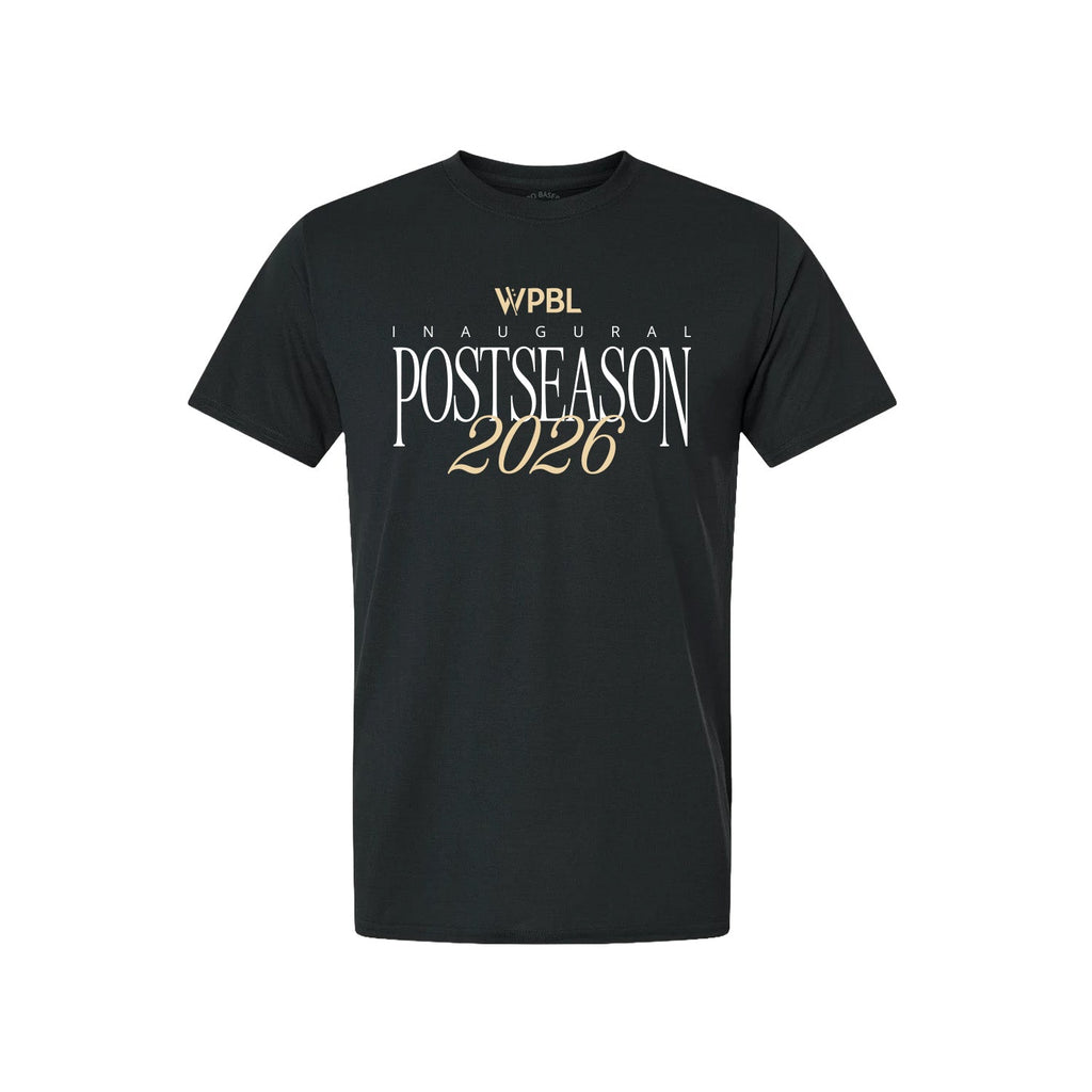 WPBL 2026 Postseason Front-and-Back T-Shirt - Black - front view